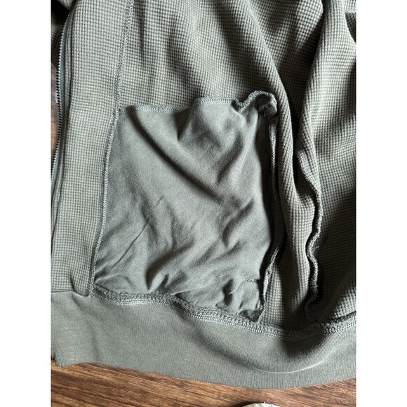 Calvin Klein Men's Full Zip Sweatshirt Jacket Olive Green XL Cotton Pockets - Picture 7 of 8